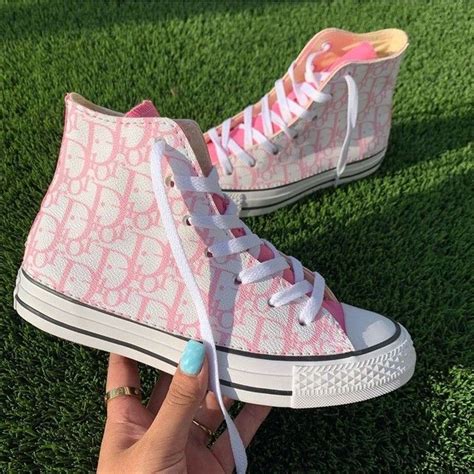 converse dior rose|Dior Converse high top women.